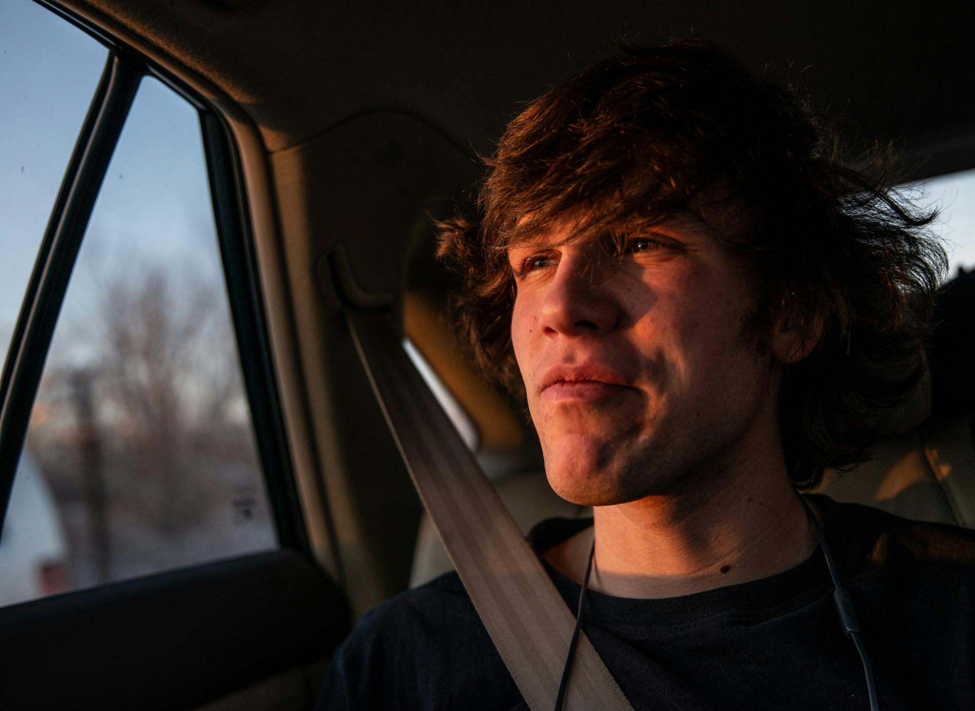 <p>Danius Anuzis photographed on a road trip to Champaign, Illinois on Feb. 13, 2020.</p>