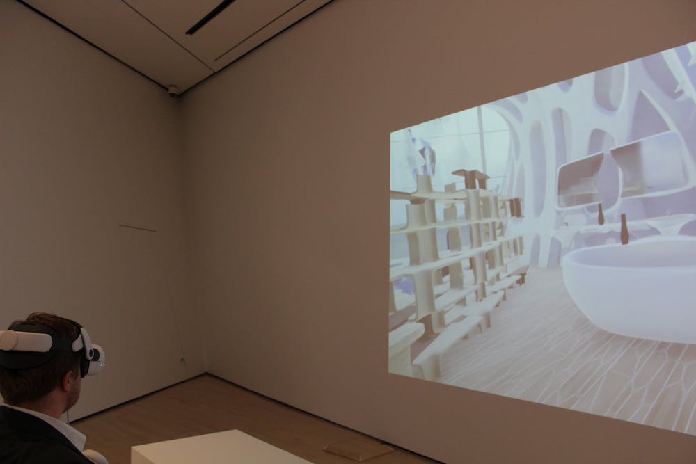 Eli & Edythe Broad Art Museum's "Zaha Hadid: Untold" exhibit, photographed on Sept. 11, 2022. 