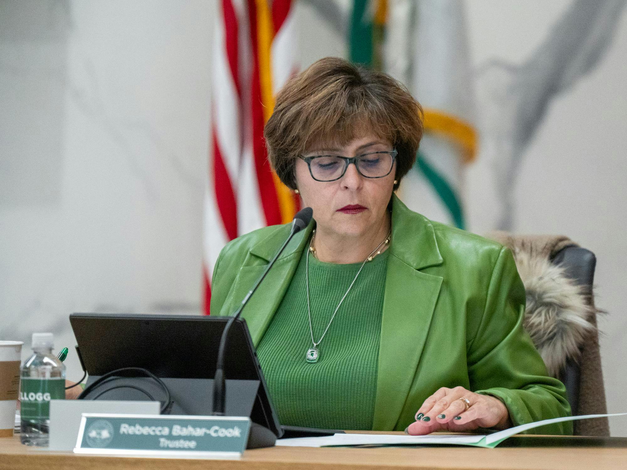 MSU Trustee Rebecca Bahar-Cook at Hannah Administration Building in East Lansing, Michigan on Friday, Oct. 31, 2025.