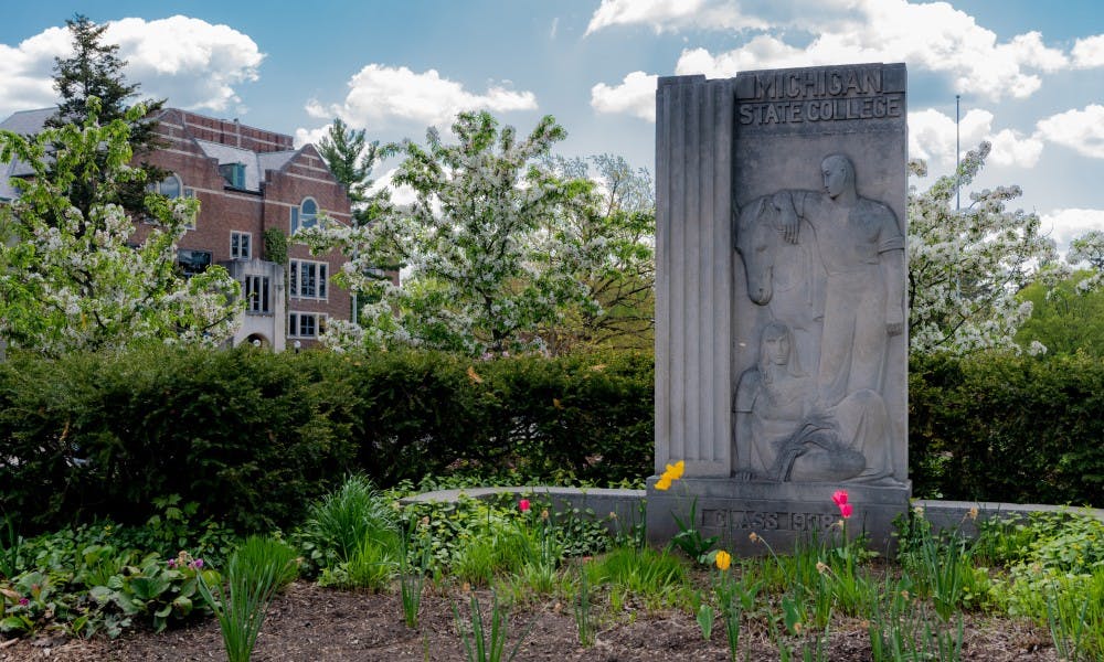 <p>The Abbot Road entrance to MSU photographed on May 15, 2019.</p>