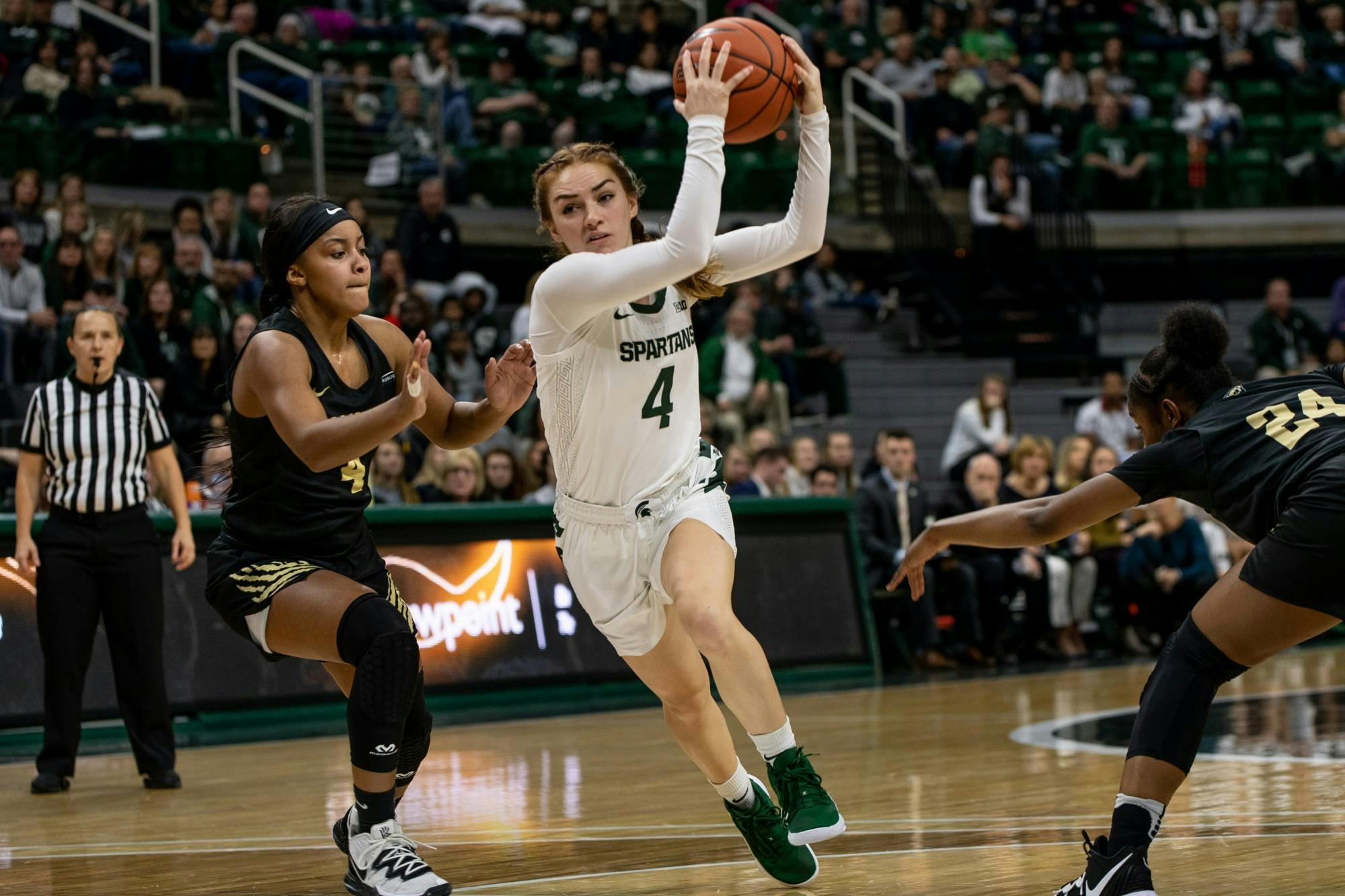 Michigan State Women's Basketball Defeats The Golden Grizzlies Despite ...