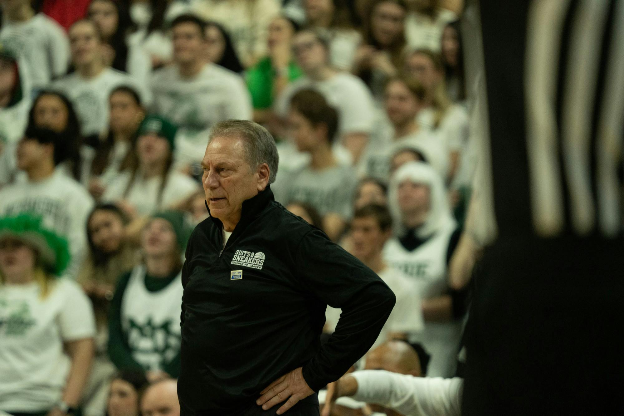 <p>Coach Tom Izzo at the Iowa v. MSU game held at the Breslin Center on January 26, 2023, The Spartans defeated the Hawkeyes 61-63.</p>