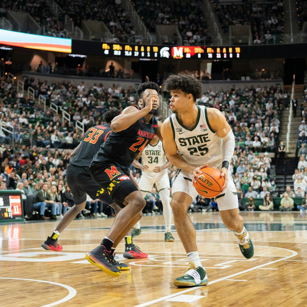 <p>MSU played Maryland in the last game of their regular season at the Breslin Center on March 6, 2022.</p>