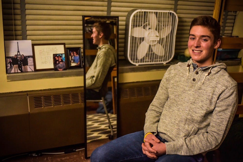 Advertising sophomore Tyler Carnes poses for a portrait on Nov. 13, 2017 at Akers Hall. Canes is serving his first year as a resident assistant. 