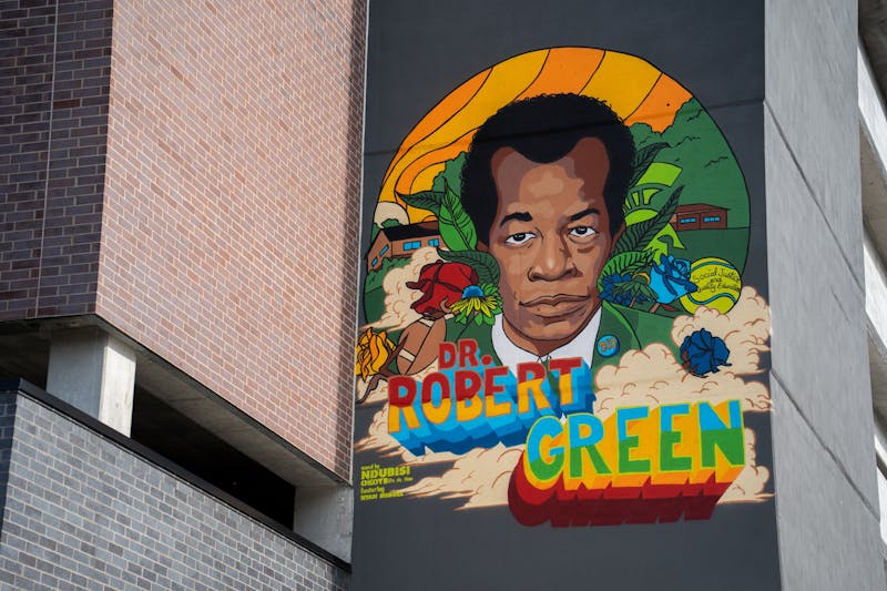 Michigan-based artist creates new East Lansing mural to honor Dr. Robert L. Green - The State News