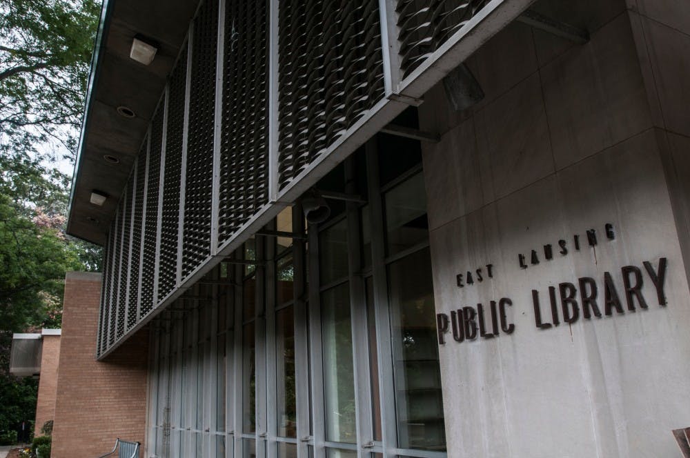 <p>The East Lansing Public Library, pictured here Sept. 27, 2016</p>