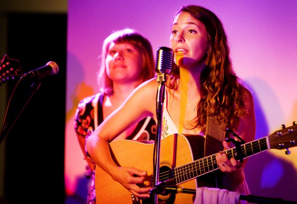 <p>Singer Lindsay Lou performs with her band, The Flatbellys, with a guest appearance by headliner Jen Sygit on Friday night at (<span class="caps">SCENE</span>) Metrospace, 110 Charles St. </p>