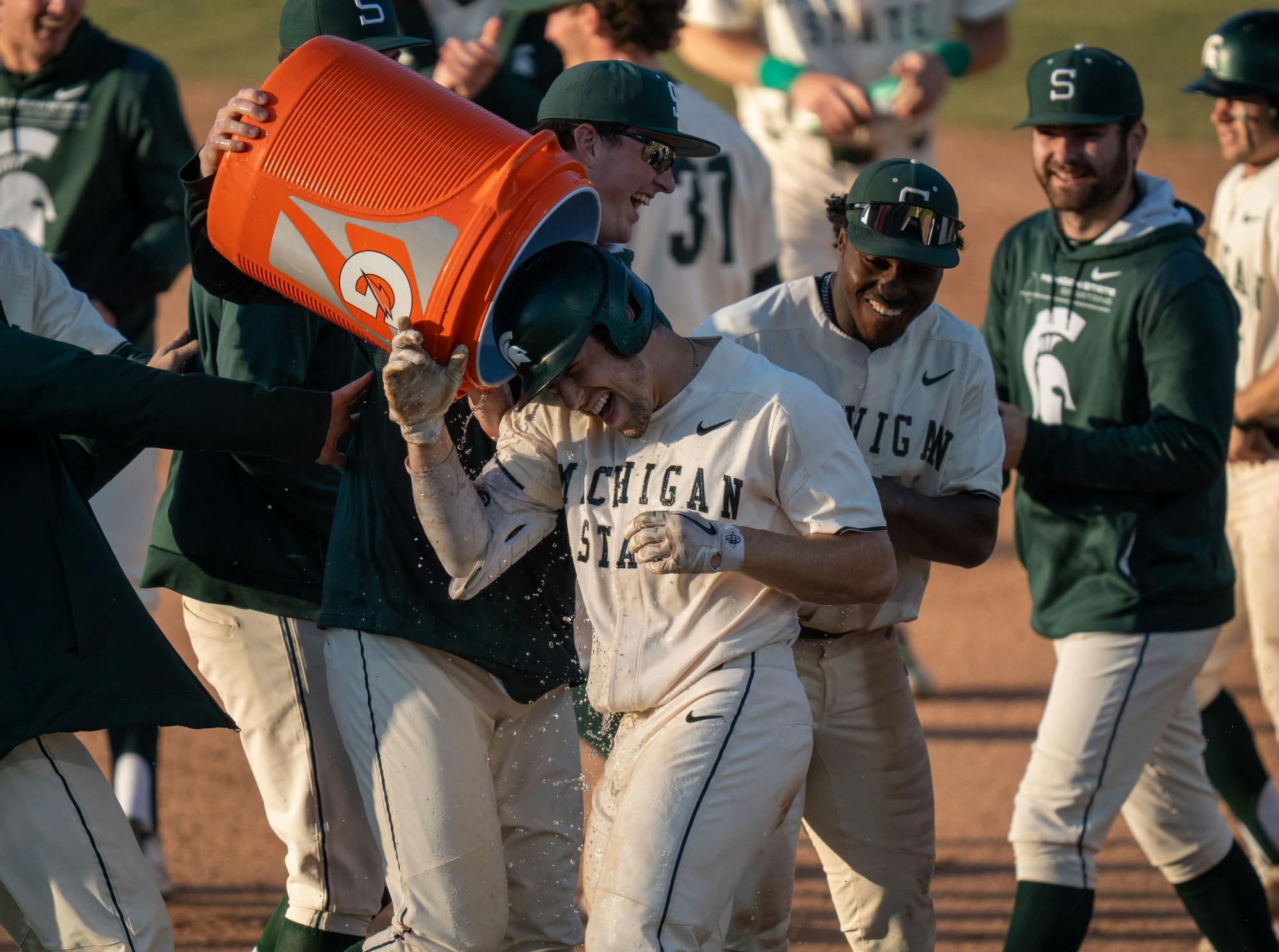 Lucky number 33 junior Casey Mayes helps MSU win the second game on March 20, 2022. During the bottom of the 9th inning Mayes hit the ball allowing his teammate to make a homerun. MSU beat Houston Baptist 6-5.