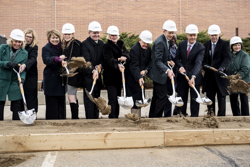 <p>The ground breaking for the new Packaging Building on MSU&#x27;s campus on April 19, 2022.</p>