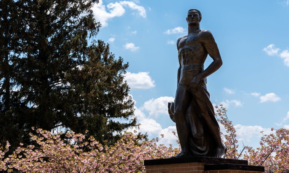 <p>The Spartan Statue photographed on May 15, 2019.</p>