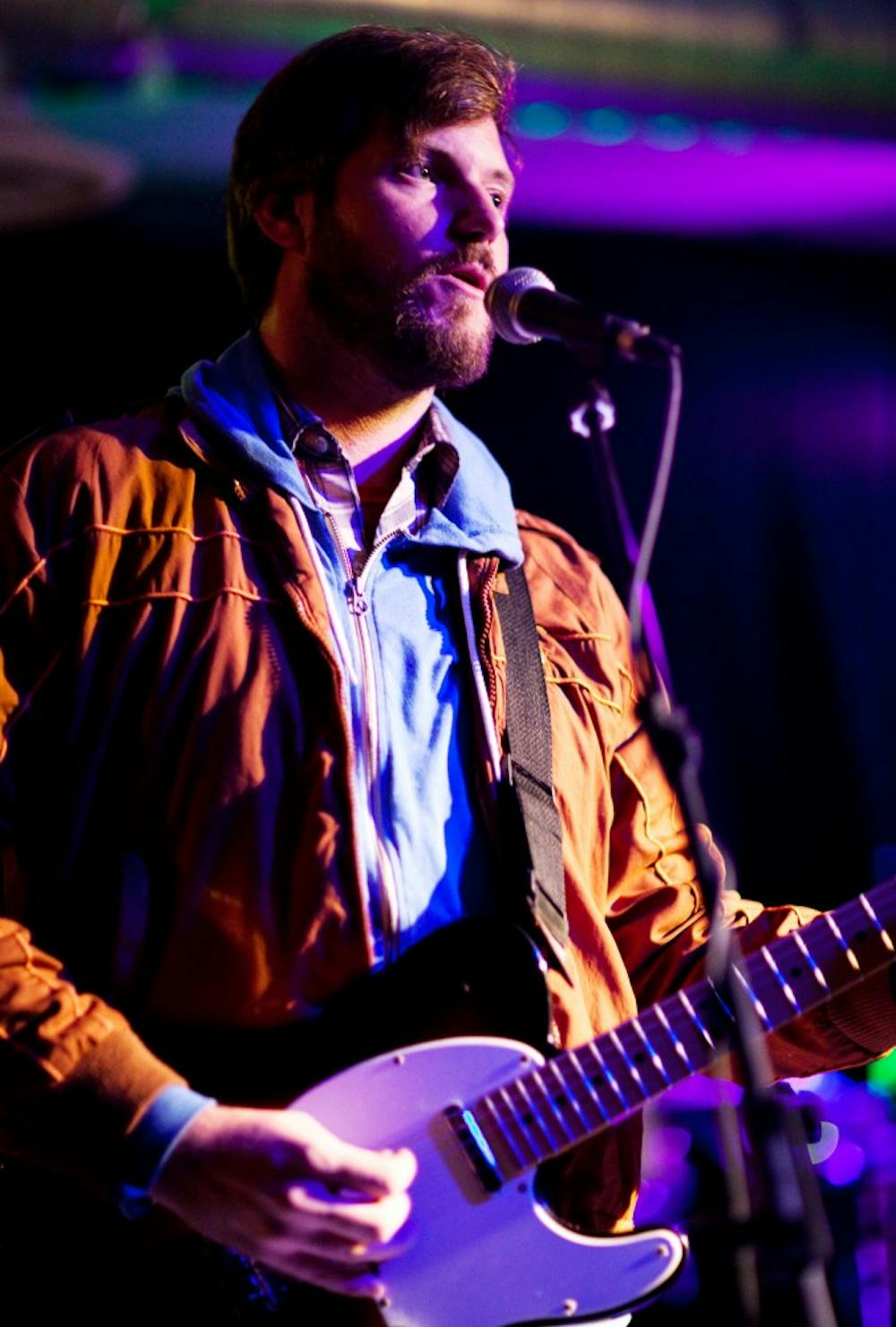 Ann Arbor based singer/songwriter Chris Bathgate performs Friday evening at the Loft, 414 E. Michigan Ave., Lansing. Bathgate made a stop in Lansing to perform before heading out on a 38 day tour of the west coast. Matt Hallowell/The State News