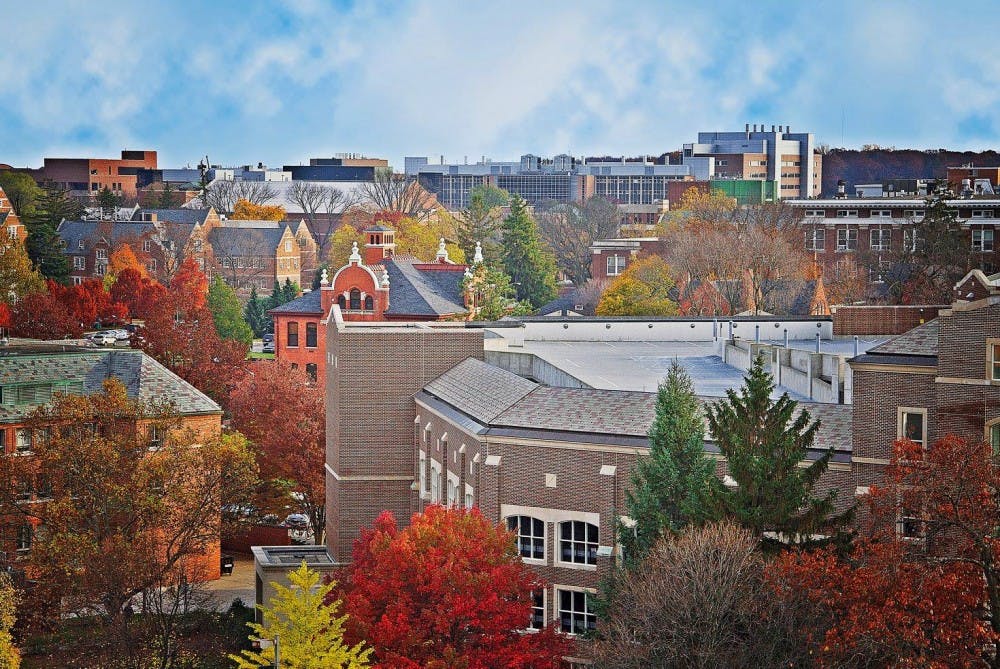 <p>Photo by Pamela Schmidt, 1st Place, Fall Campus View</p>