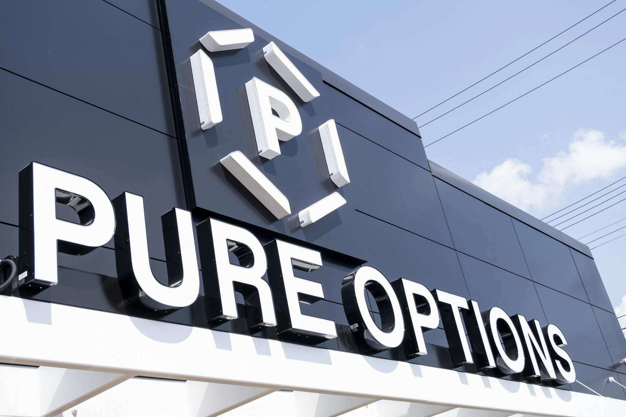 <p>Pure Options cannabis shop opened on Aug. 23, 2021 on the outskirts of Frandor Shopping Center. Shot on Sept. 14, 2021.</p>