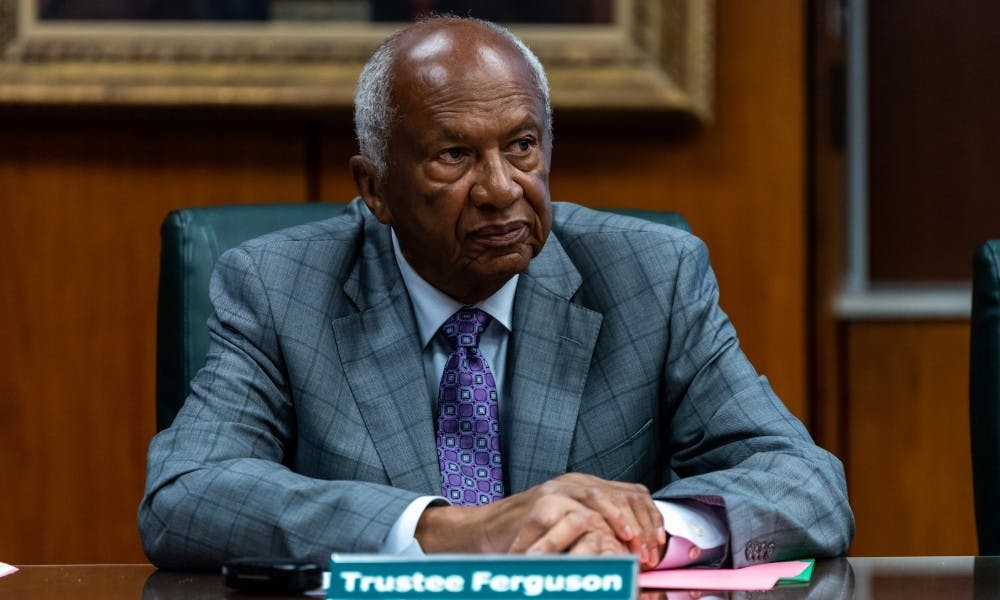 Trustee Joel Ferguson during the MSU Board of Trustees meeting at the Hannah Administration Building on June 21, 2019. 