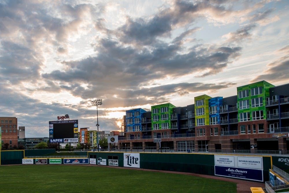 Photo taken of The Outfield Apartments on May 17, 2016 at 505 E. Michigan Ave. in Lansing. 