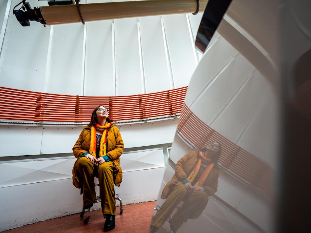 Laura Chomiuk, professor in the Department of Physics and Astronomy, poses for a portrait at the observatory on the campus of Michigan State University in East Lansing, Mich., on Friday, Feb. 22, 2026.