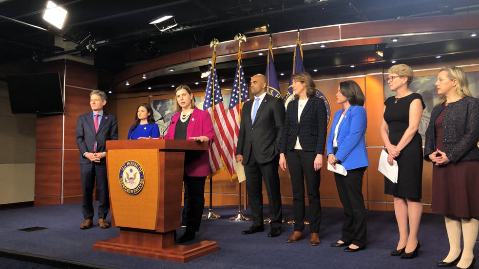 <p>Slotkin in Washington talking about her new legislation. Courtesy of U.S. House of Representatives. </p>