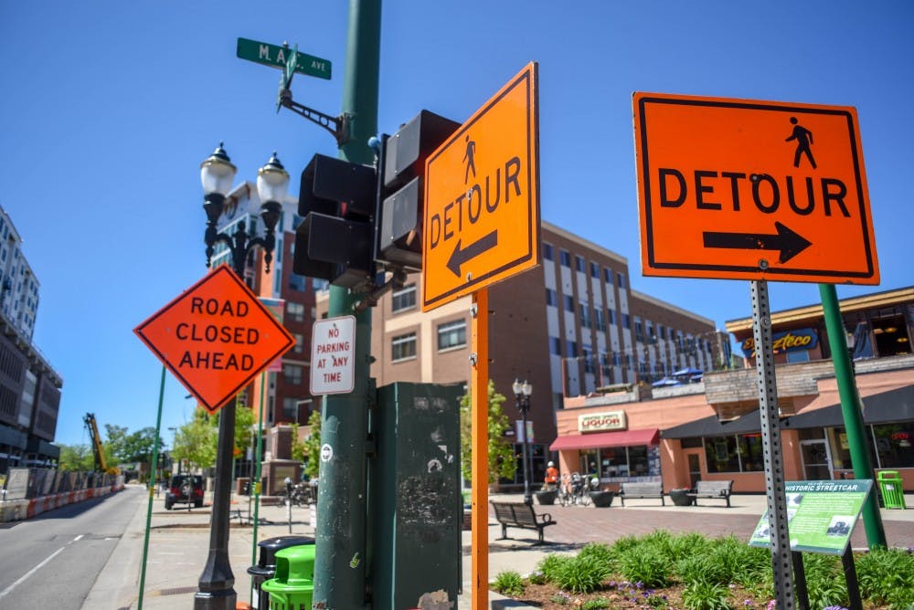 <p>Construction on the corner of M.A.C and Albert Avenues on May 23, 2019.</p>