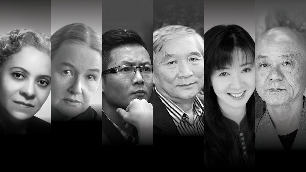 <p>Show left to right, composers include Florence Price, Rebecca Clarke, Huahua Gong, Jianzhong Wang, Michiru Oshima, and Somei Satoh. Courtesy of Michael Sundermann.</p><p><br/><br/><br/><br/><br/><br/></p>