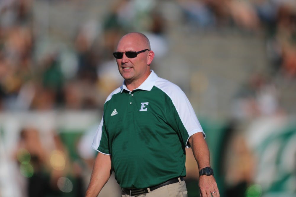 <p>Chuck Bullough, who was the defensive line coach at Eastern Michigan, will be the defensive ends coach for Mark Dantonio. Bullough played for MSU as a linebacker from 1988-91. Photo Courtesy: MSU Athletic Communications</p>