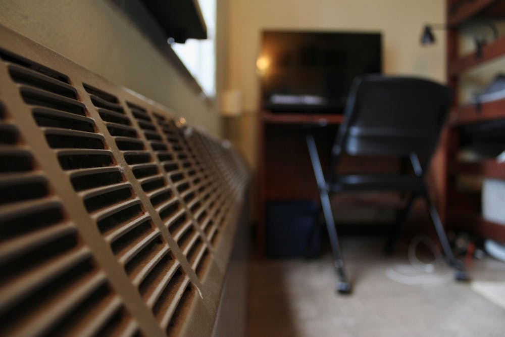 A dorm radiator in Holden Hall on Jan. 31, 2024. 