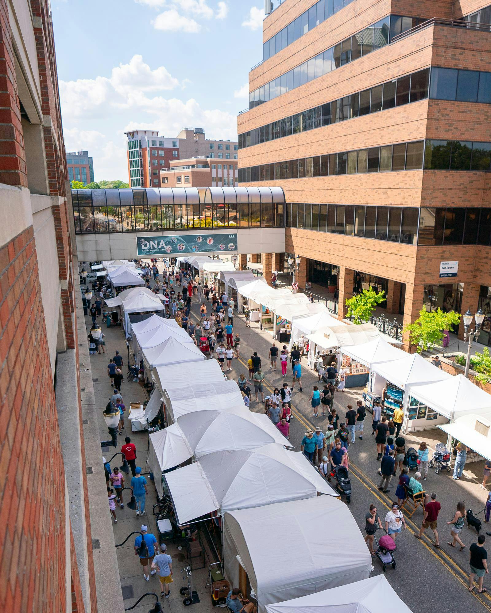 Various artists and vendors gather for the 61st year of the East Lansing Art Festival at Michigan State University on May 18, 2024.