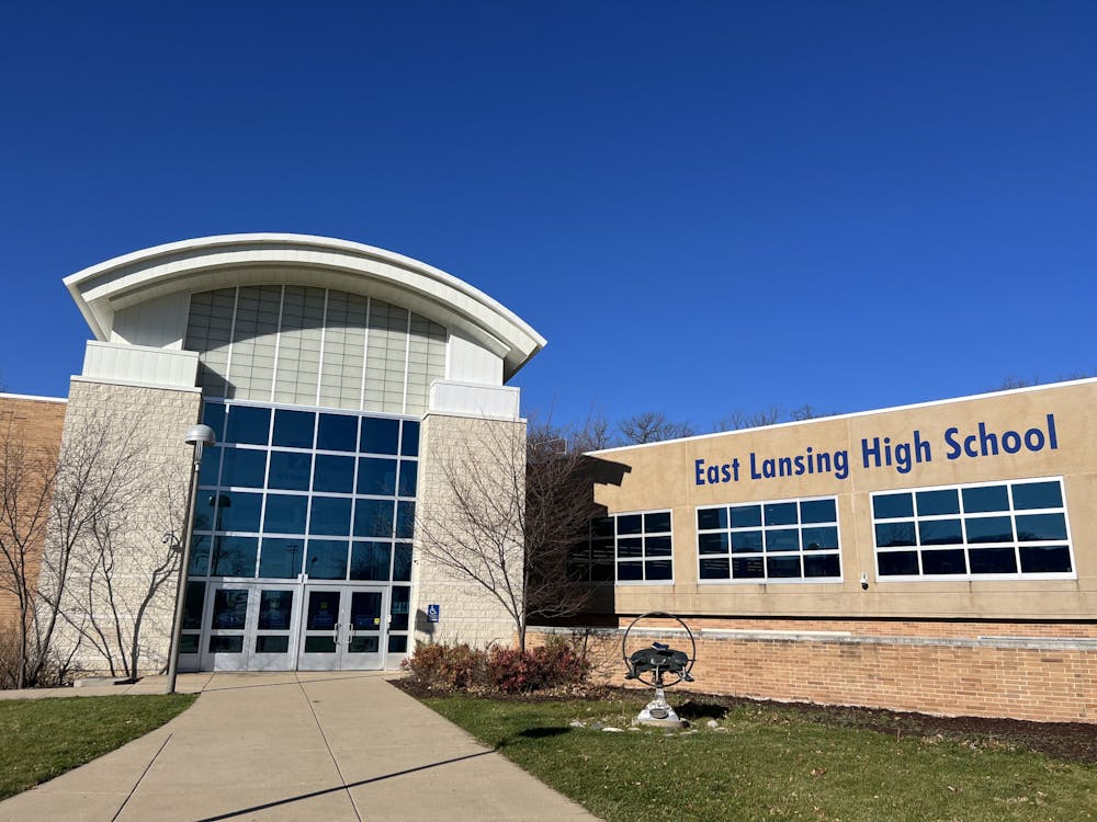 The entrance of East Lansing High School on Nov. 7, 2022.