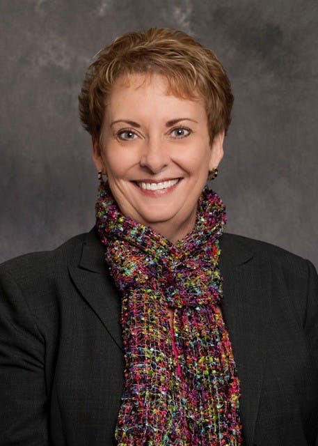 <p>Vice President for University Advancement Marti Heil. Photo courtesy of Michigan State University.</p>