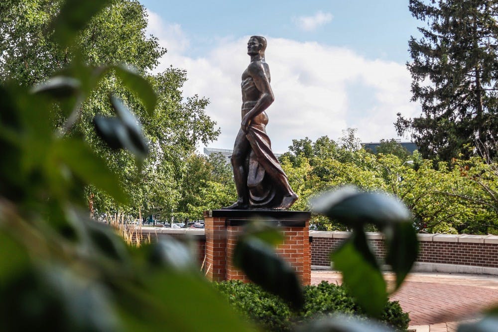 <p>The Spartan Statue on Sept. 17, 2019.</p>