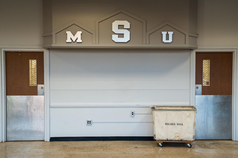 Wilson Hall is pictured on Wednesday, Feb. 18, 2026, ahead of its proposed renovations on the campus of Michigan State University in East Lansing, Mich.