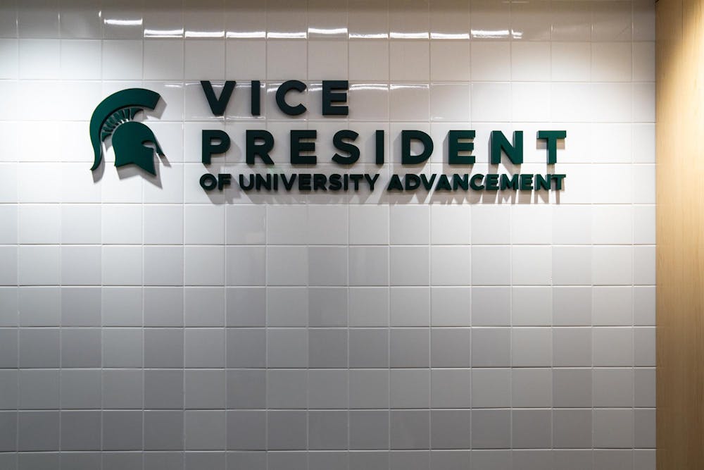 <p>Michigan State University Vice President of University Advancement office pictured during a tour with the State News Reporters in East Lansing, MI, on Thursday, Nov. 20, 2025</p>