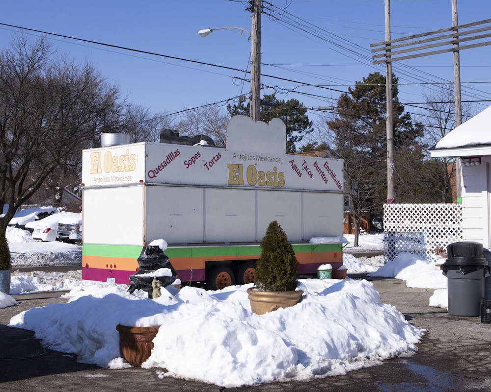 The El Oasis food truck found on 2501 East Michigan Avenue, on February 8, 2022, in the Eastside neighborhood of Lansing, MI. El Oasis has a plethora of Mexican cuisine options, and vegetarian as well. The owners have been in operation since 2005.
