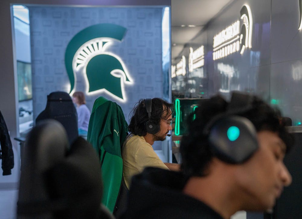 MSU students enjoying video games in the MSU Alienware lounge at the Communications, Arts & Sciences building in East Lansing, on March 26 2026.
