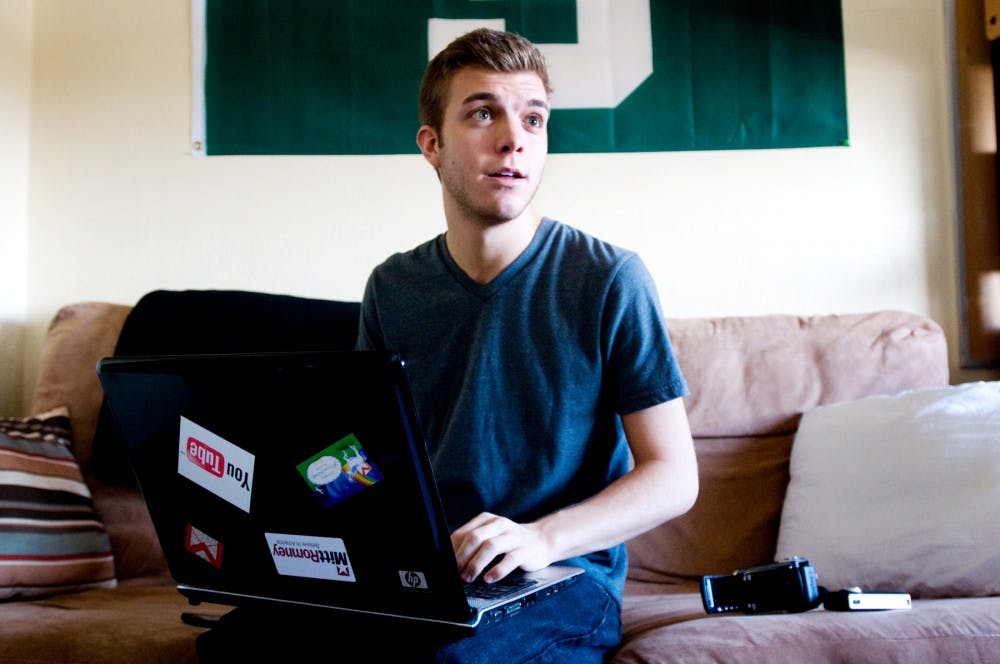 Psychology sophomore Jeffrey Wisenbaugh has more than 17,000 subscribers to his YouTube channel, more than 6,400 followers on Twitter, and more than 7,300 subscribers to his personal YouTube channel. Wisenbaugh has been a part of social media for 3 years now, and it has opened doors for him professionally. In addition to speaking at conference about social media, he has become a segment contributer for MSU Today, a program hosted by The Big Ten Network. Lauren Wood/The State News