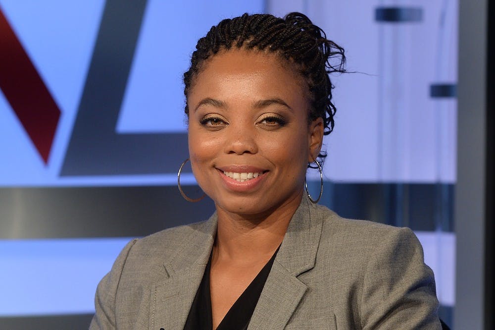 <p>Bristol, CT - June 5, 2014 - Studio N: Jemele Hill on the set of Numbers Never Lie(Photo by Joe Faraoni / ESPN Images)</p>