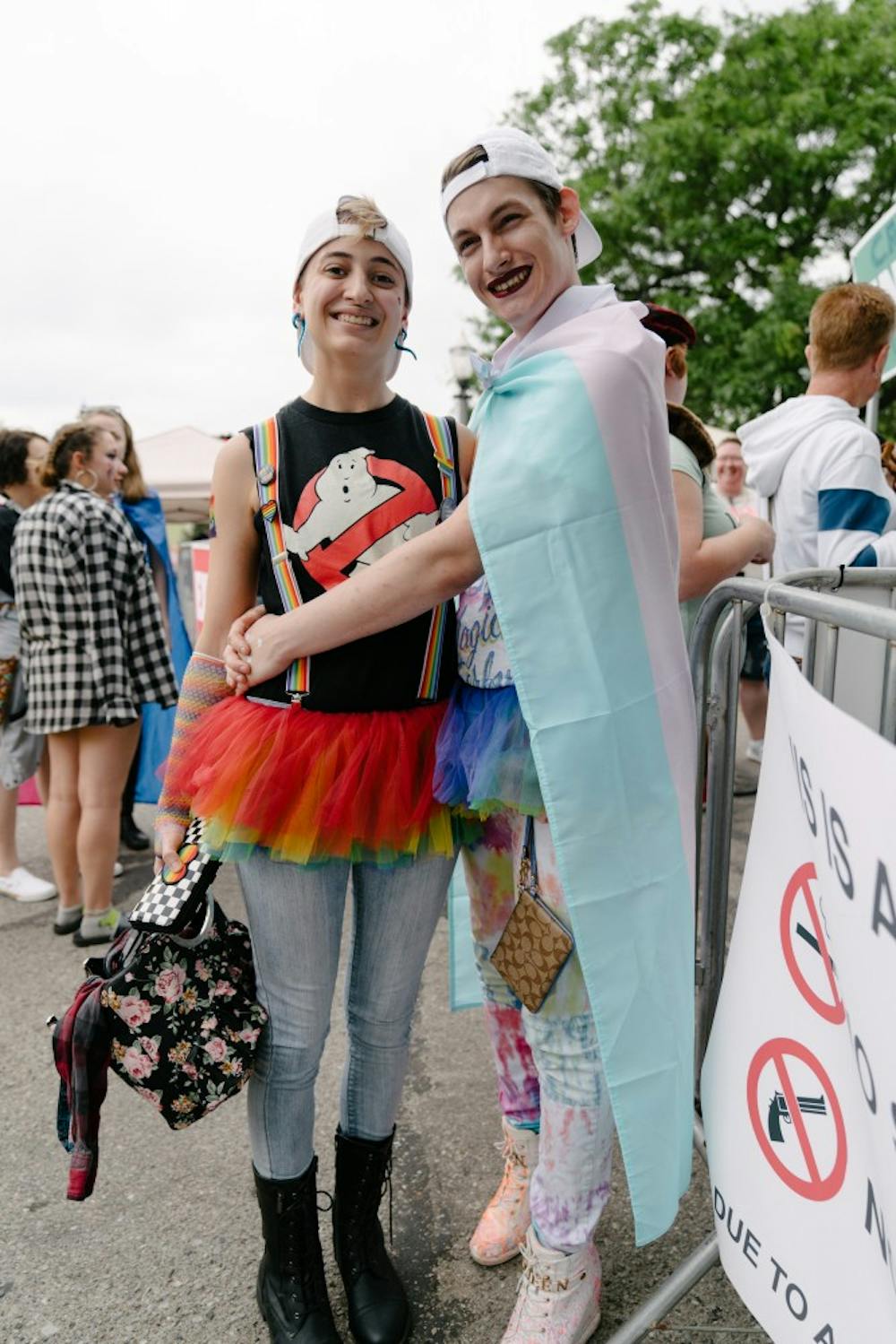 <p>Emmi Keeler and Scarlet Yorks attend Pride in Old Town on Saturday, June 15, 2019.</p>