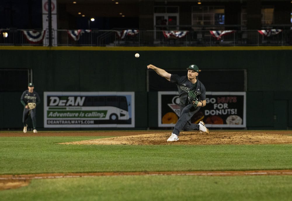 <p>The Michigan State Spartans traveled to Jackson Field, home of the Lansing Lugnuts, for the annual Crosstown Showdown for the first time since 2019. - April 7, 2022.</p>