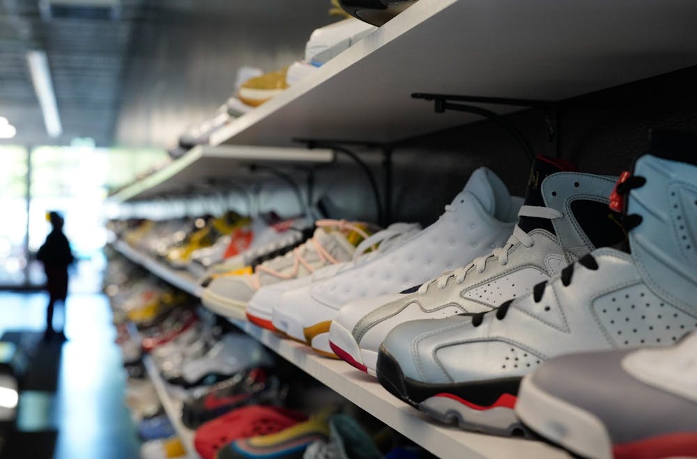 Shelves of shoes in House of Soles on May 15, 2024.