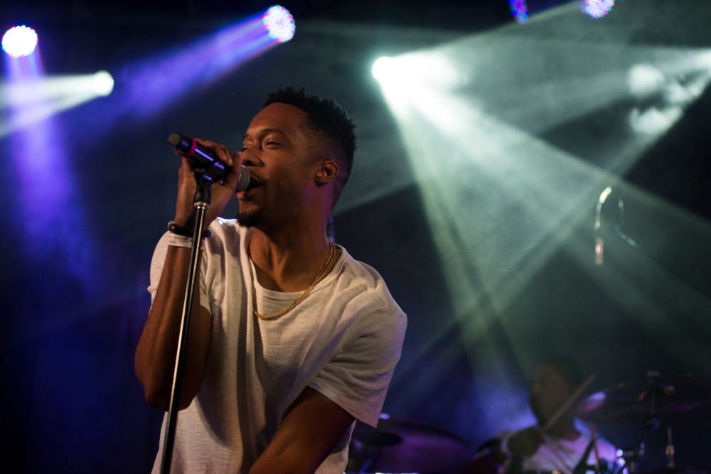 Rapper Black Milk performs during Common Ground Music Festival on July 8, 2016 at Adado Riverfront Park in Lansing, Mich.