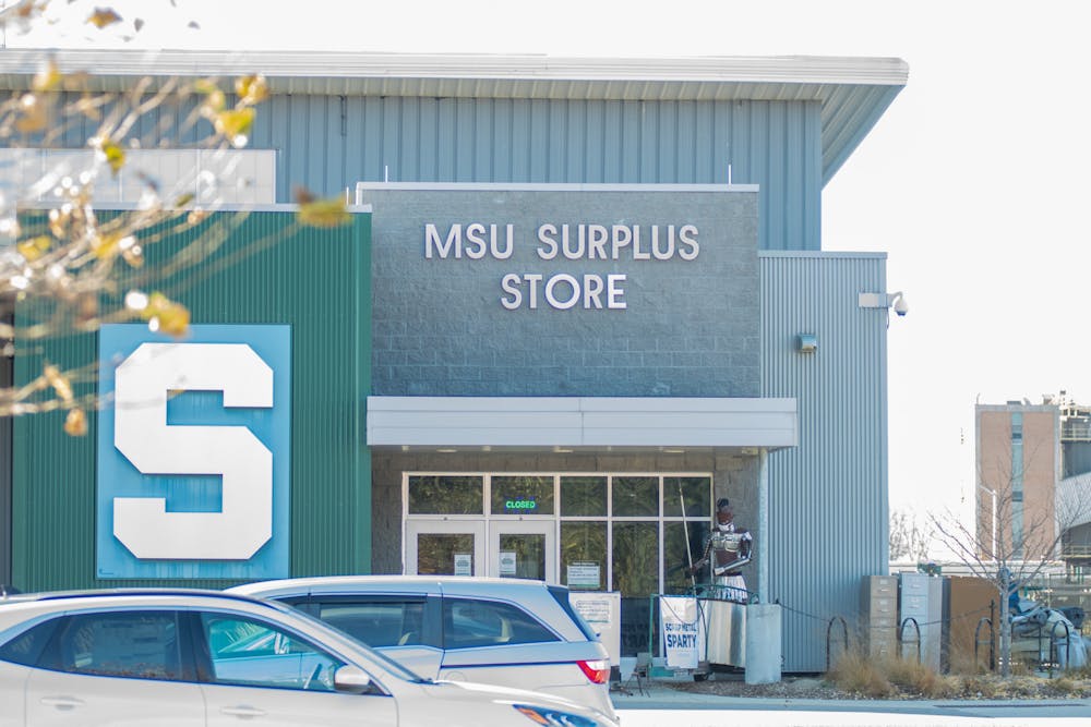 <p>The MSU Surplus Store on Farm Lane, photographed on Nov. 22, 2021. </p>