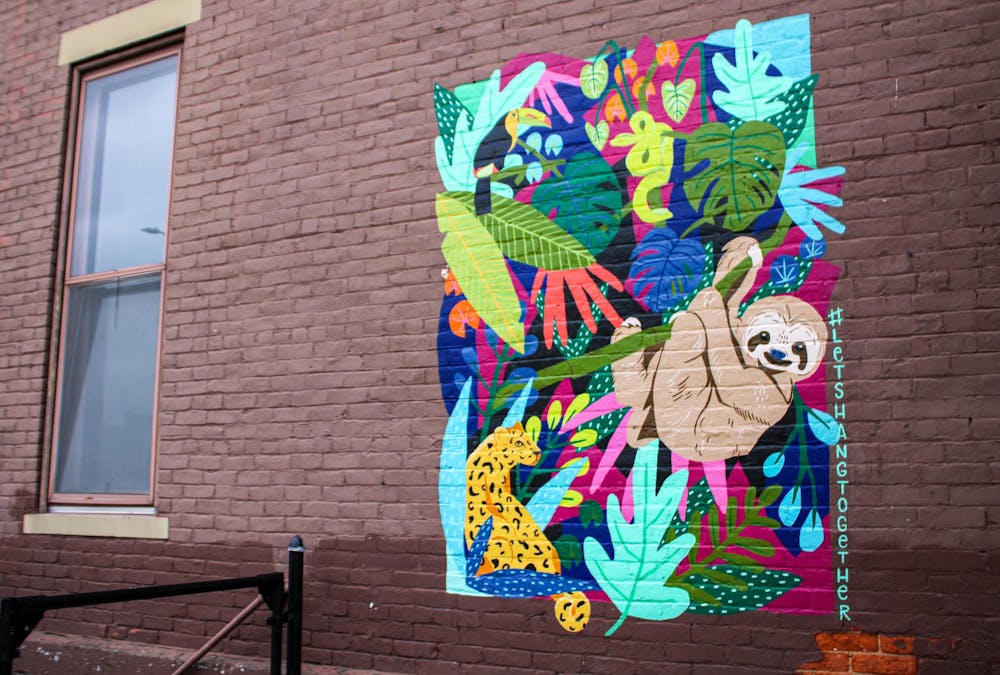 The Sloth Social mural, painted by Pulver