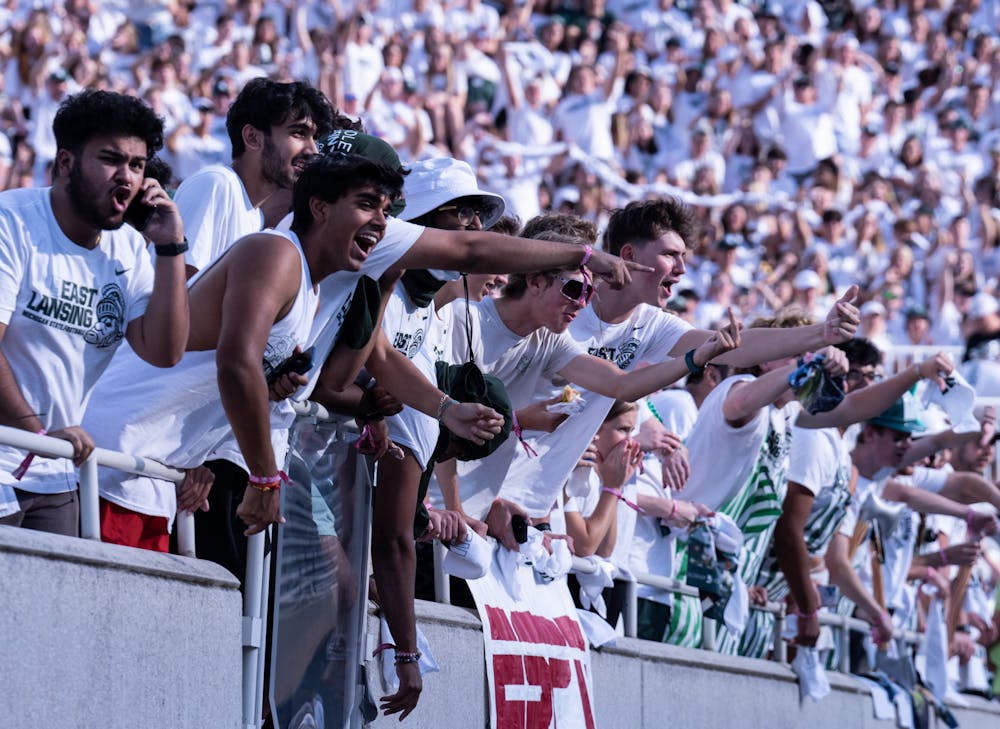 MSU fans boo for Western Michigan during the season opener at Spartan Stadium on Sept. 2, 2022. The Spartans beat the broncos with a score of 35-13. 