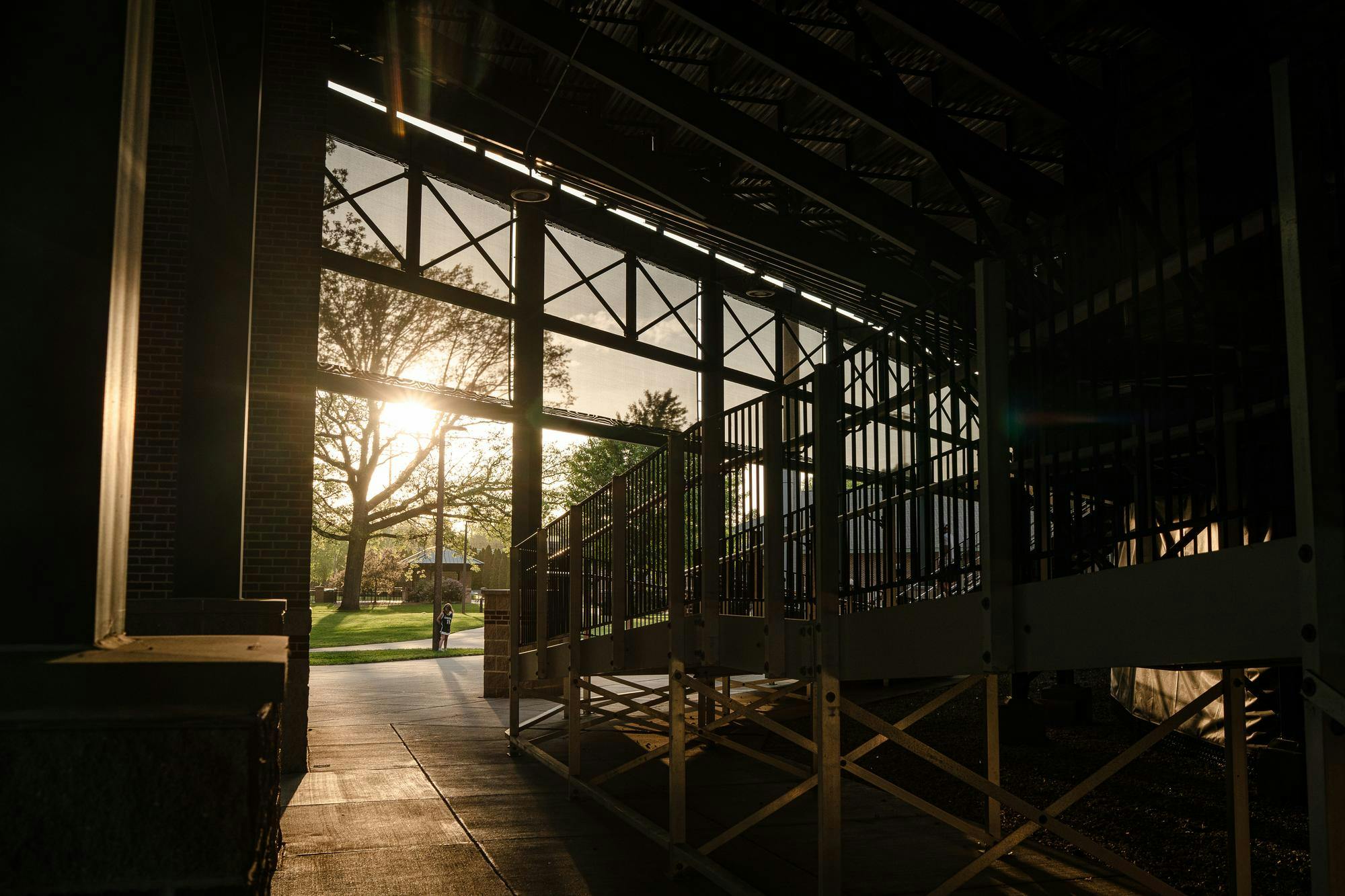 A young Spartan fan stands outside Jeff Ishbia Field during a game against Minnesota at McLane Baseball Stadium in East Lansing, Michigan on May 17, 2025. MSU lost 11-5. 