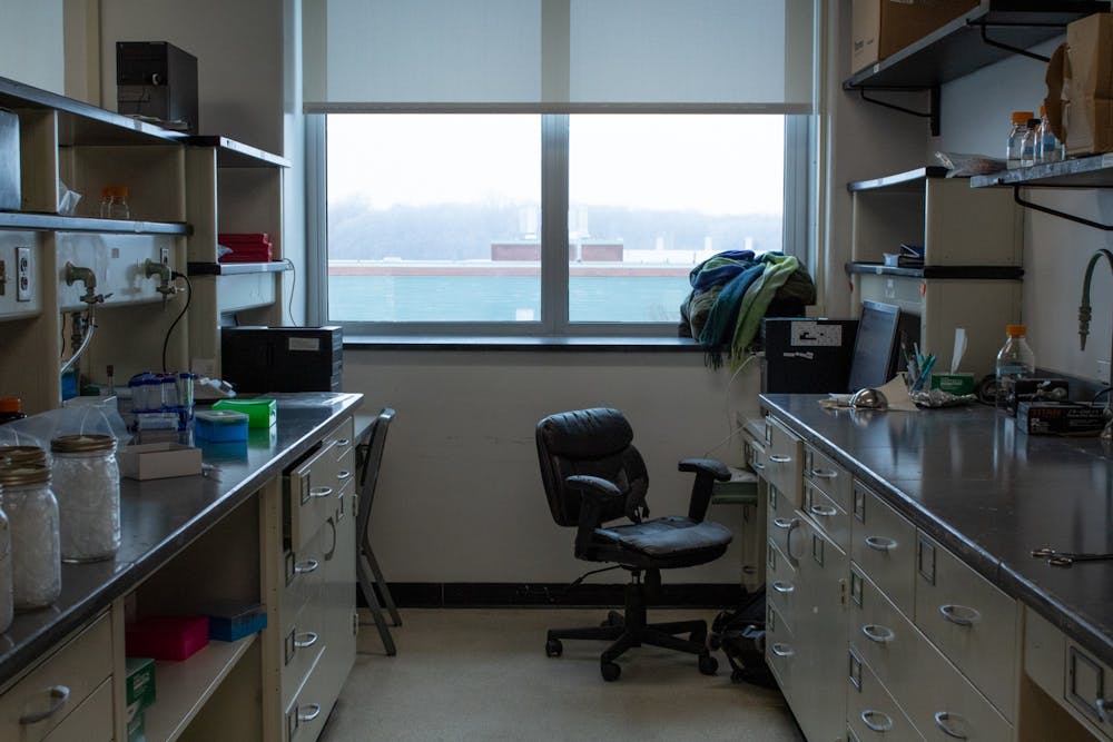 Photos taken inside a biochemistry research lab on March 15, 2020.