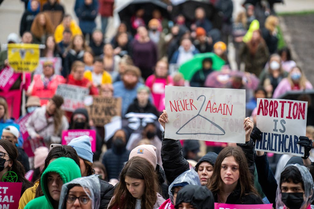 <p>Planned Parenthood held a pro-choice rally at the Michigan Capitol on May 3, 2022, following news of the Supreme Court&#x27;s intention to overturn Roe v. Wade.</p>