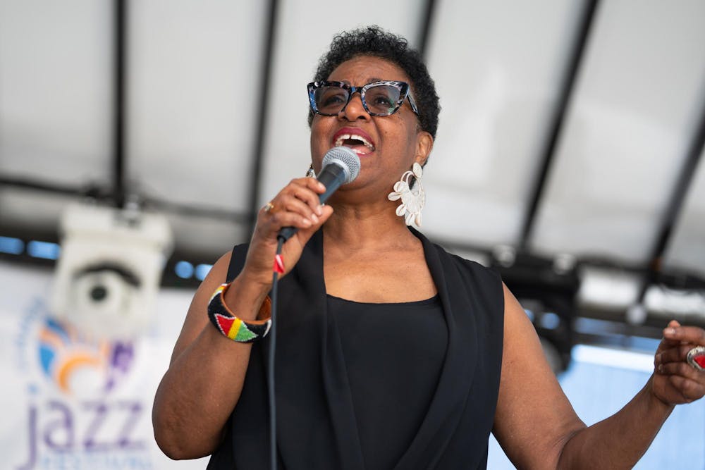 <p>Vocalist Vanessa Rubin performs at the East Lansing Jazz Festival on June 27, 2026, in East Lansing, Mich.</p>