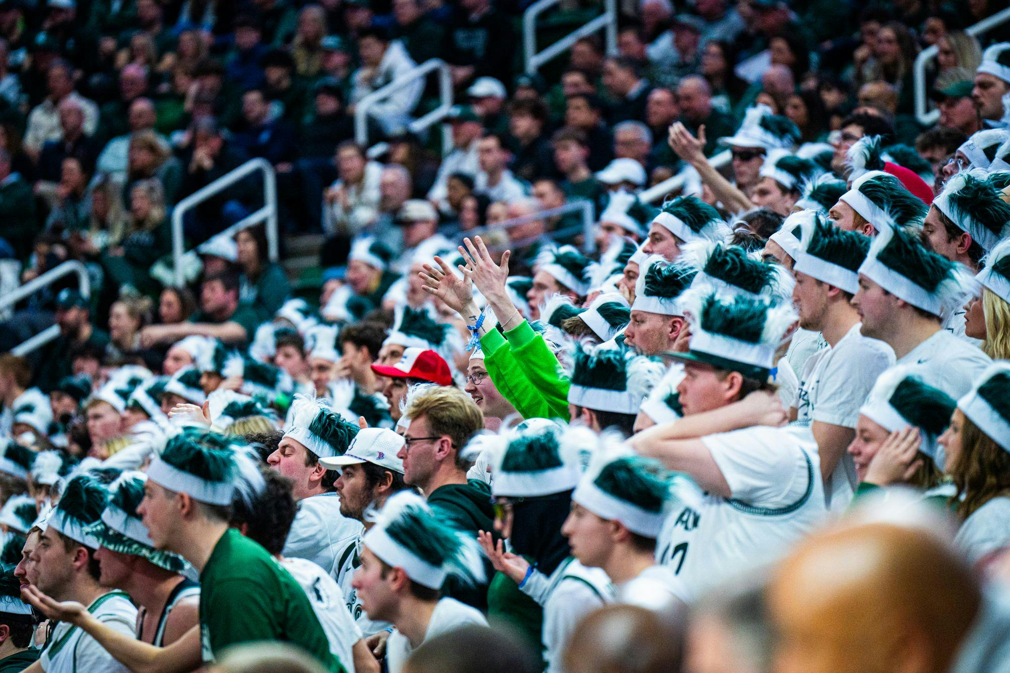 <p>Michigan State fans protest a referee’s call during a match at the Breslin Center on Feb. 18, 2025.</p>