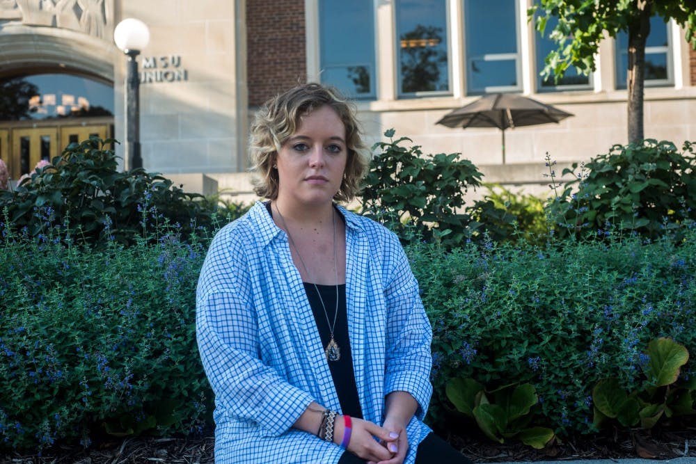 Zoology senior Alyse Maksimoski poses for a portrait on Aug. 25 in front of MSU Union. 