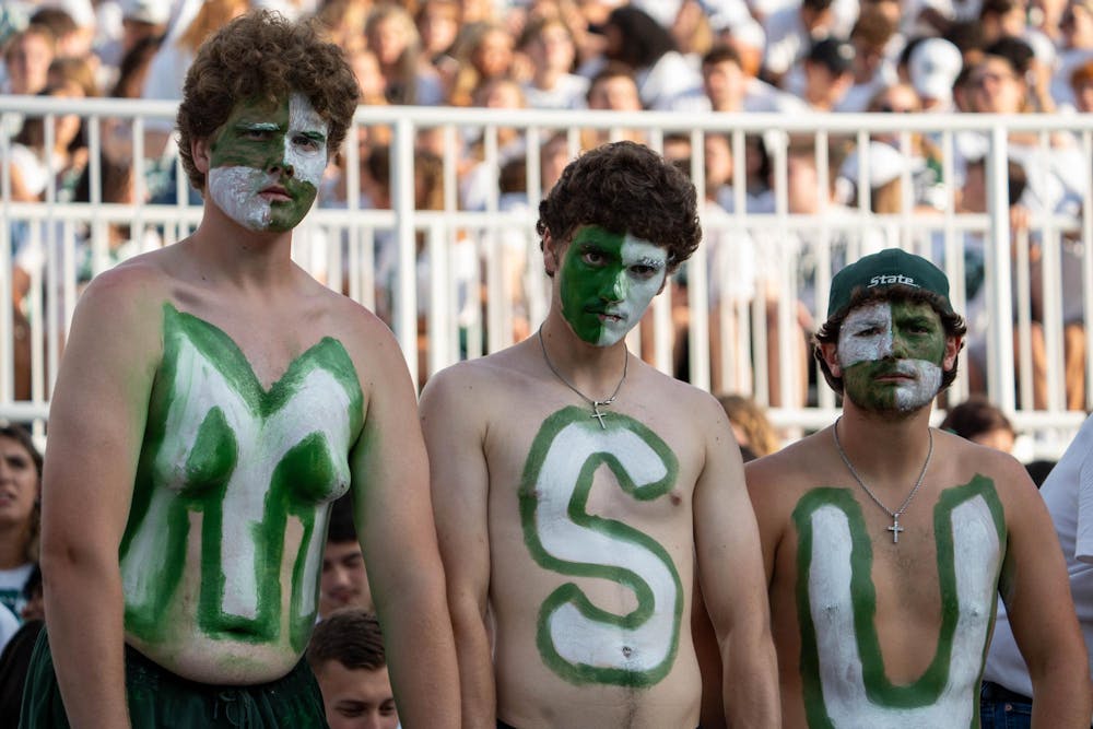 <p>MSU fans prepare for the Michigan State vs. Toledo football game at Spartan Stadium in East Lansing, Mich., on Friday, Sept. 4, 2026.</p>