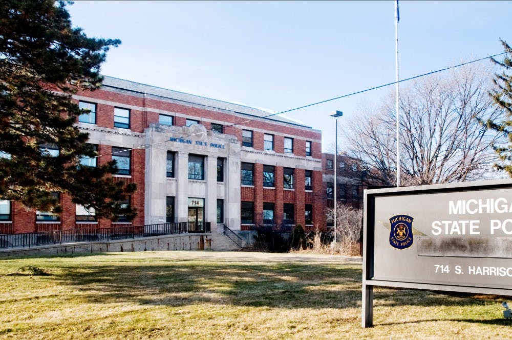 The Michigan State Police headquarters, 714 S. Harrison, has moved its location and is currently in the process of returning the leased property back to MSU. Selected structures will be used for university activities; however, most structures will be demolished. Anthony Thibodeau/The State News
